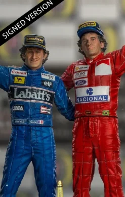 Ayrton Senna and Alain Prost Deluxe Signed by Alain Prost Version - The Last Podium - Art Scale 1/10 - Iron Studios