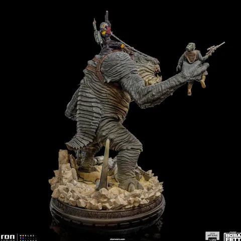 Boba Fett and Rancor - Star Wars: The Book of Boba Fett - Demi Art Scale 1/20 - Iron Studios