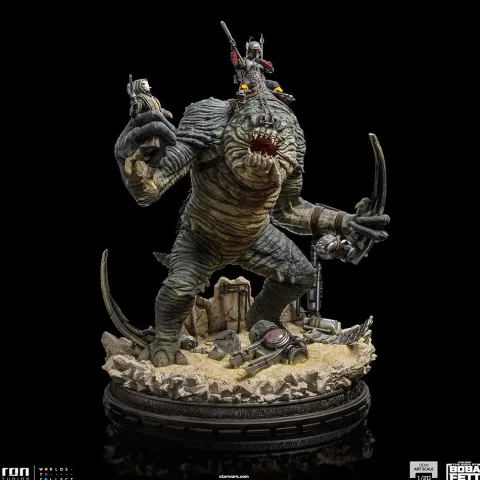 Boba Fett and Rancor - Star Wars: The Book of Boba Fett - Demi Art Scale 1/20 - Iron Studios