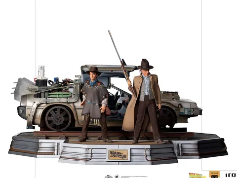 Delorean Full Set Deluxe Back to the Future III Art Scale 1/10 Iron Studios