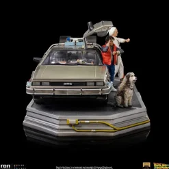 Delorean Full Set Deluxe Back to the Future Art Scale 1/10 Iron Studios