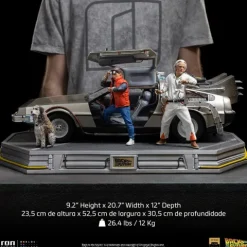Delorean Full Set Deluxe Back to the Future Art Scale 1/10 Iron Studios