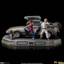 Delorean Full Set Deluxe Back to the Future Art Scale 1/10 Iron Studios