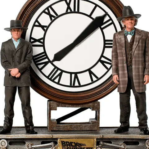 Marty and Doc at the Clock Back to the Future Art Scale 1/10 Iron Studios