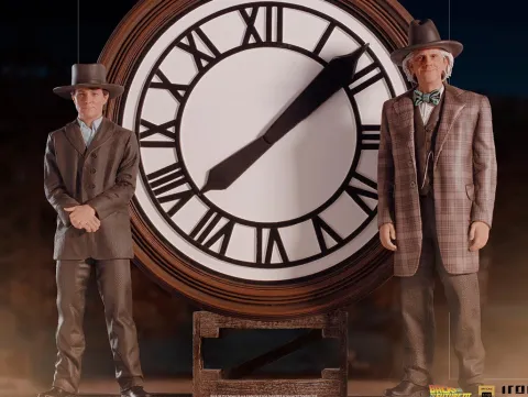 Marty and Doc at the Clock Back to the Future Art Scale 1/10 Iron Studios
