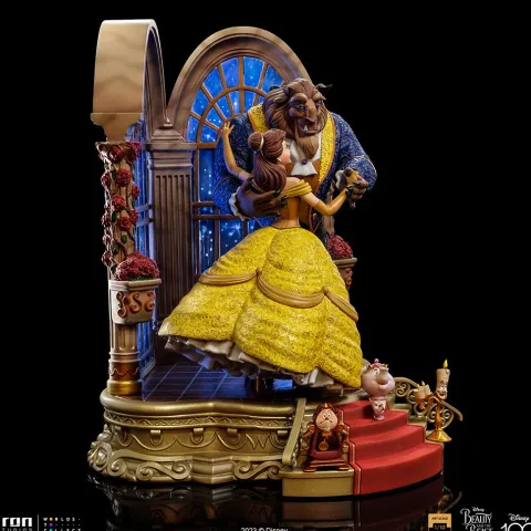 Statue Beauty and The Beast Deluxe Disney 100th Beauty and The Beast Art Scale 1/10 Iron Studios