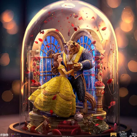 Statue Beauty and The Beast Deluxe Disney 100th Beauty and The Beast Art Scale 1/10 Iron Studios