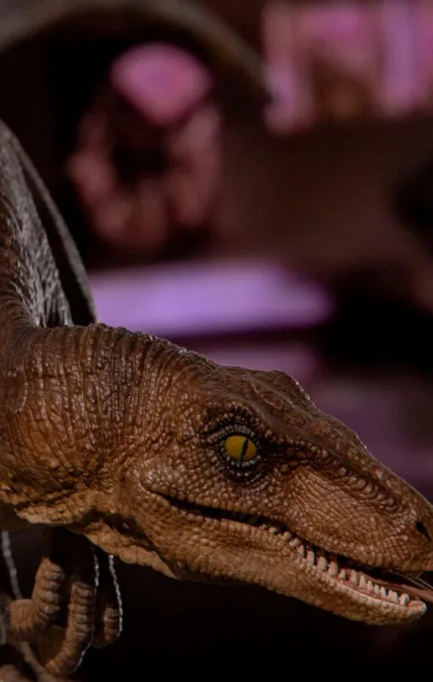 Statue Crouching Velociraptor - Jurassic Park - Art Scale 1/10 - Iron Studios