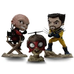 Statue Deadpool, Wolverine and Headpool Deadpool & Wolverine Minico Iron Studios