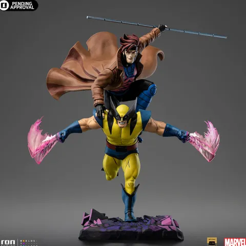 Statue Gambit and Wolverine X-Men '97 Art Scale 1/10 Iron Studios
