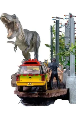 Statue T-Rex Attack - BDS - Art Scale - 1/10 - Jurassic Park - Set A/B - Iron Studios