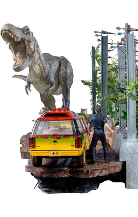 Statue T-Rex Attack - BDS - Art Scale - 1/10 - Jurassic Park - Set A/B - Iron Studios