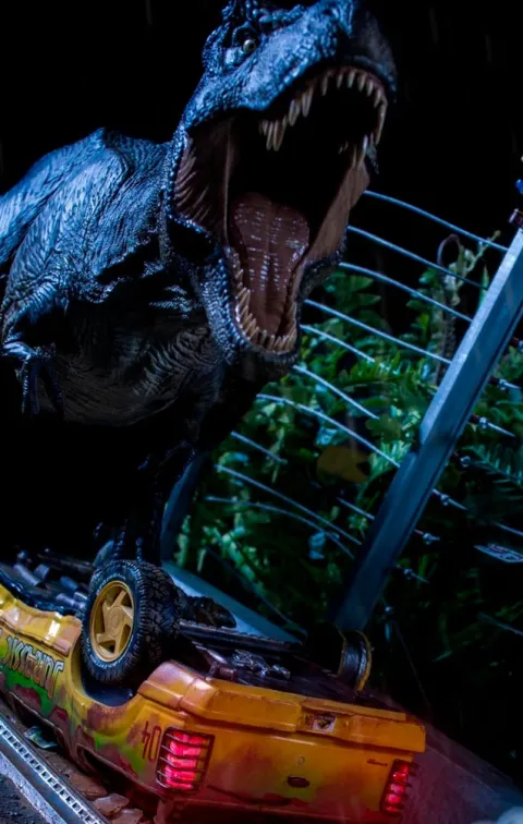 Statue T-Rex Attack - BDS - Art Scale - 1/10 - Jurassic Park - Set A/B - Iron Studios