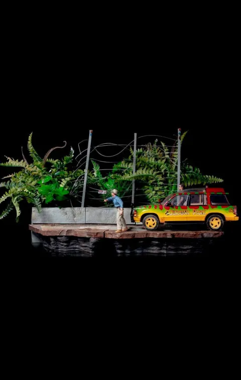 Statue T-Rex Attack - Jurassic Park (SET B) - BDS Art Scale 1/10 - Iron Studios