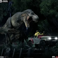 Statue T-Rex Chase - Jurassic Park - Demi Art Scale 1/20 - Iron Studios