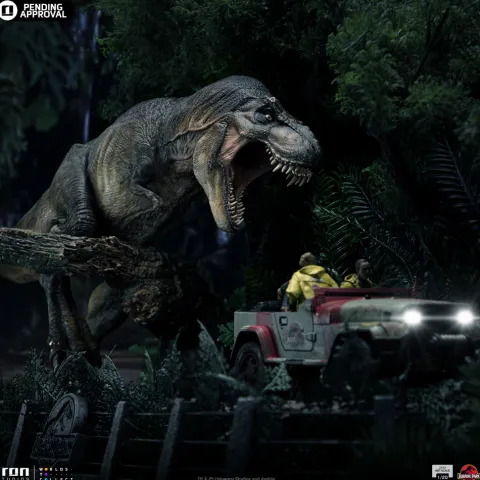 Statue T-Rex Chase - Jurassic Park - Demi Art Scale 1/20 - Iron Studios