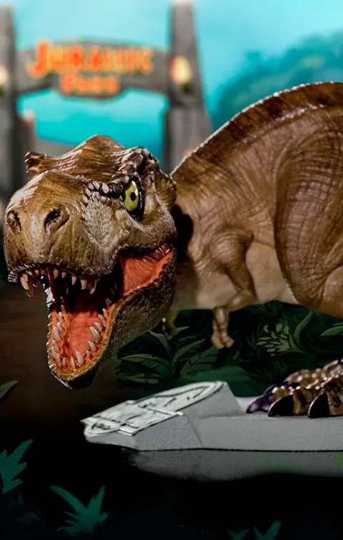 Statue Tyrannosaurus Rex - Jurassic Park - MiniCo - Iron Studios